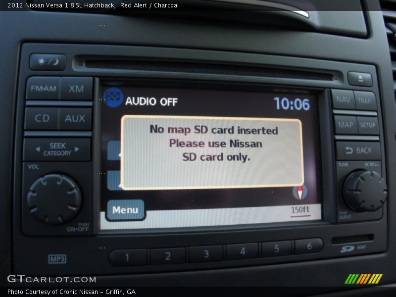 Red Alert / Charcoal 2012 Nissan Versa 1.8 SL Hatchback