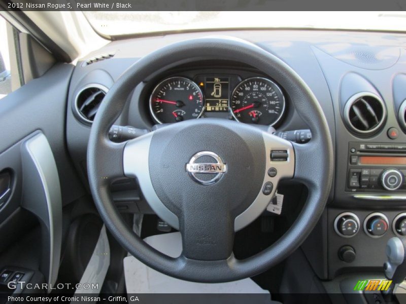 Pearl White / Black 2012 Nissan Rogue S