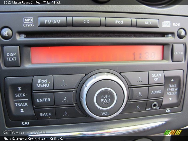 Pearl White / Black 2012 Nissan Rogue S