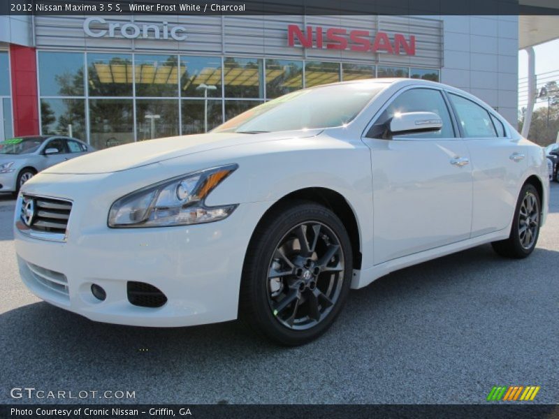 Winter Frost White / Charcoal 2012 Nissan Maxima 3.5 S
