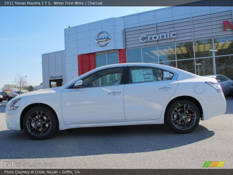 Winter Frost White / Charcoal 2012 Nissan Maxima 3.5 S
