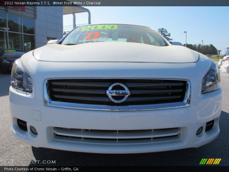 Winter Frost White / Charcoal 2012 Nissan Maxima 3.5 S