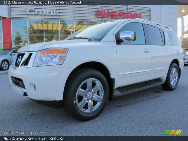 Blizzard White / Almond 2012 Nissan Armada Platinum