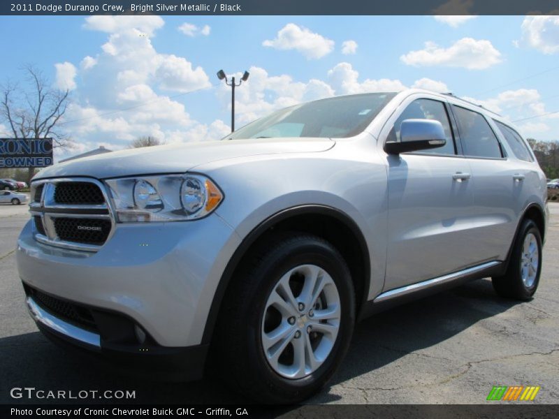 Bright Silver Metallic / Black 2011 Dodge Durango Crew