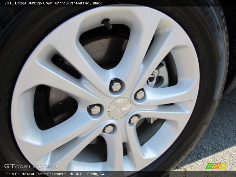 Bright Silver Metallic / Black 2011 Dodge Durango Crew