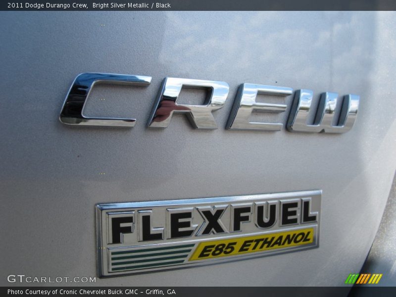 Bright Silver Metallic / Black 2011 Dodge Durango Crew