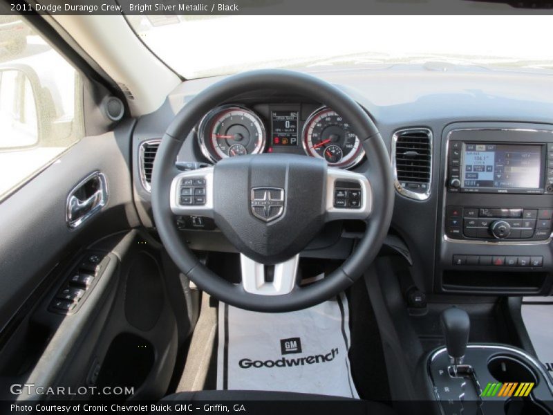 Bright Silver Metallic / Black 2011 Dodge Durango Crew