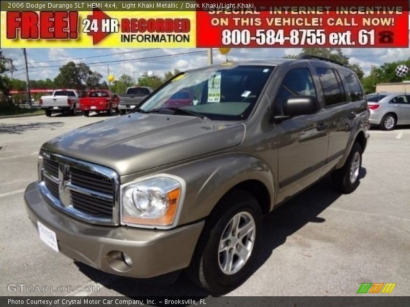 Light Khaki Metallic / Dark Khaki/Light Khaki 2006 Dodge Durango SLT HEMI 4x4