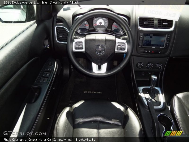 Bright Silver Metallic / Black 2011 Dodge Avenger Lux