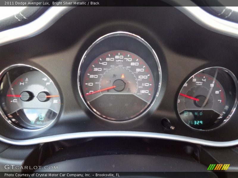 Bright Silver Metallic / Black 2011 Dodge Avenger Lux