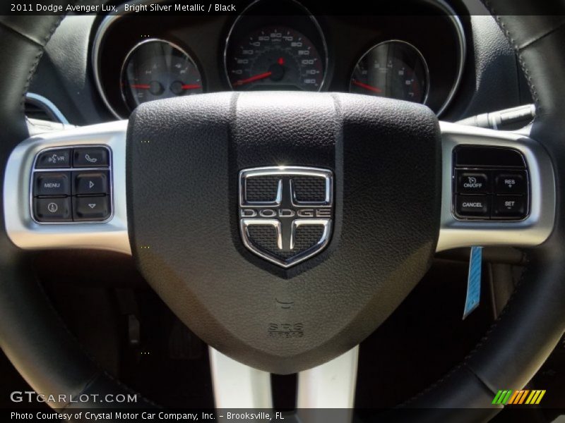 Bright Silver Metallic / Black 2011 Dodge Avenger Lux