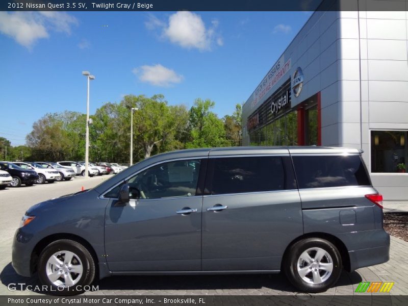 Twilight Gray / Beige 2012 Nissan Quest 3.5 SV