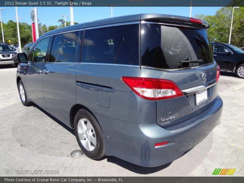 Twilight Gray / Beige 2012 Nissan Quest 3.5 SV