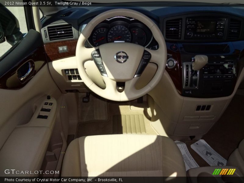 Twilight Gray / Beige 2012 Nissan Quest 3.5 SV
