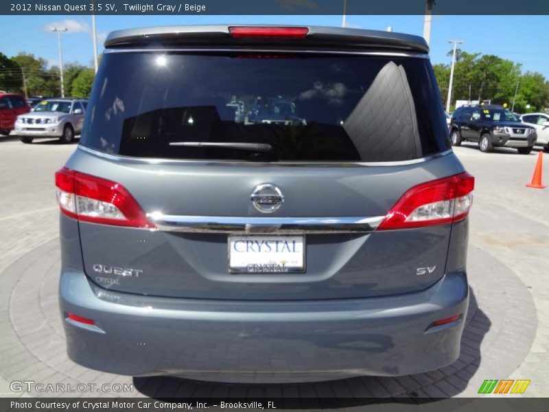 Twilight Gray / Beige 2012 Nissan Quest 3.5 SV