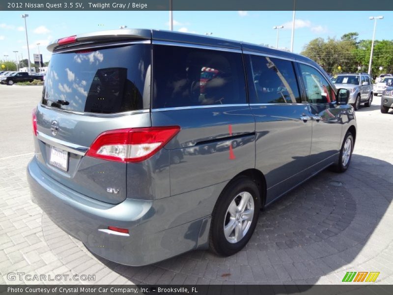 Twilight Gray / Beige 2012 Nissan Quest 3.5 SV