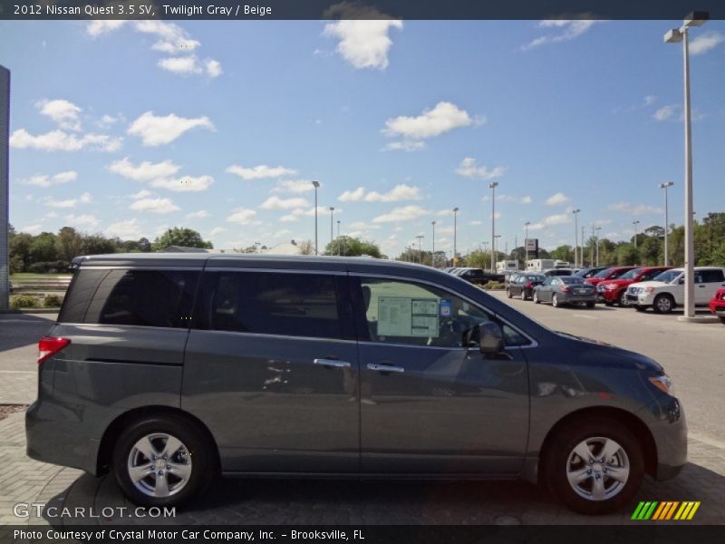 Twilight Gray / Beige 2012 Nissan Quest 3.5 SV