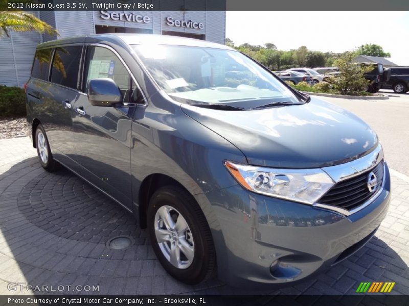 Twilight Gray / Beige 2012 Nissan Quest 3.5 SV