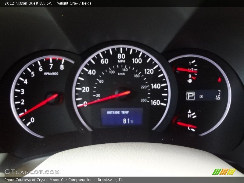 Twilight Gray / Beige 2012 Nissan Quest 3.5 SV