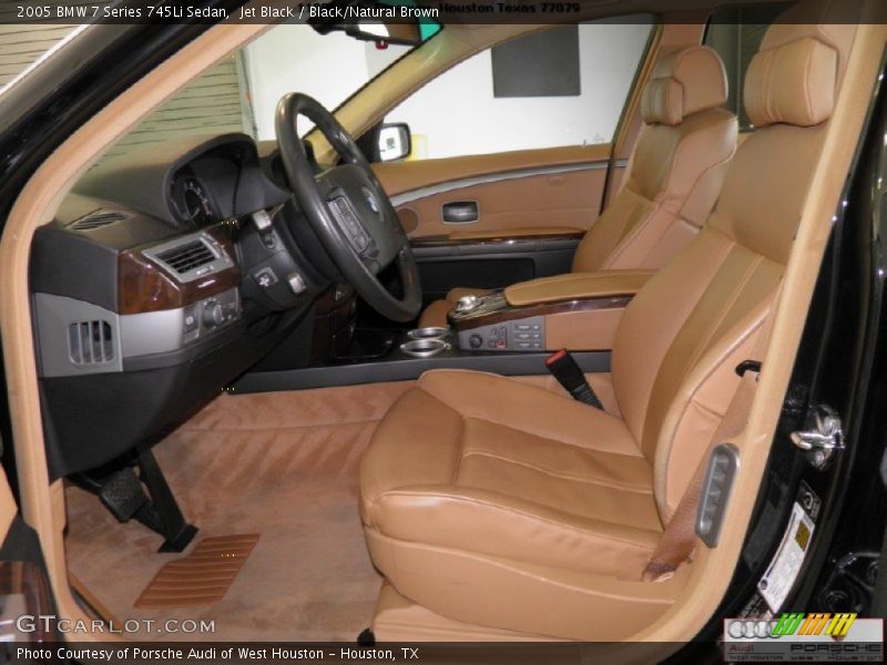 Jet Black / Black/Natural Brown 2005 BMW 7 Series 745Li Sedan