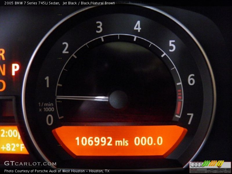Jet Black / Black/Natural Brown 2005 BMW 7 Series 745Li Sedan