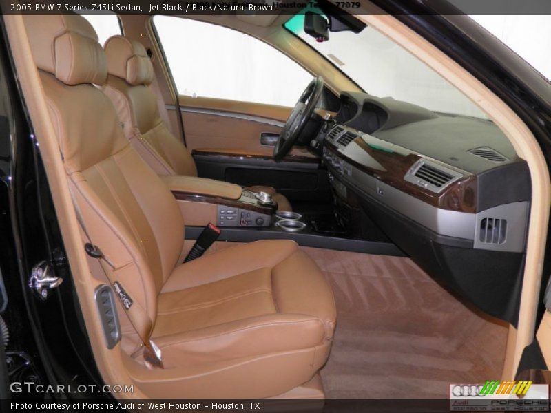 Jet Black / Black/Natural Brown 2005 BMW 7 Series 745Li Sedan