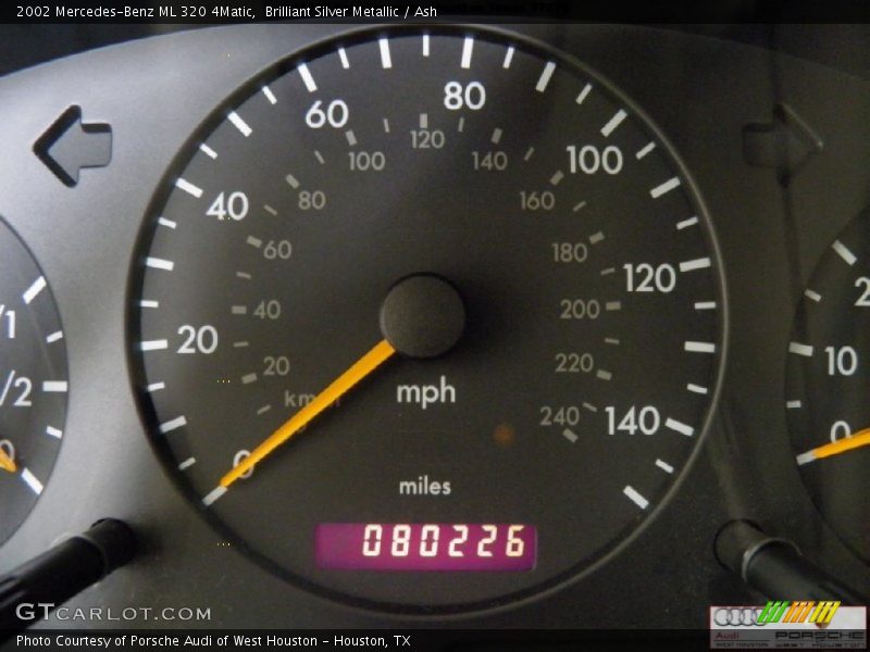 Brilliant Silver Metallic / Ash 2002 Mercedes-Benz ML 320 4Matic