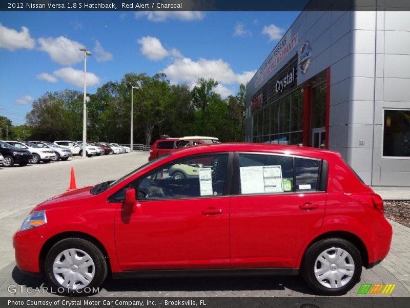 Red Alert / Charcoal 2012 Nissan Versa 1.8 S Hatchback