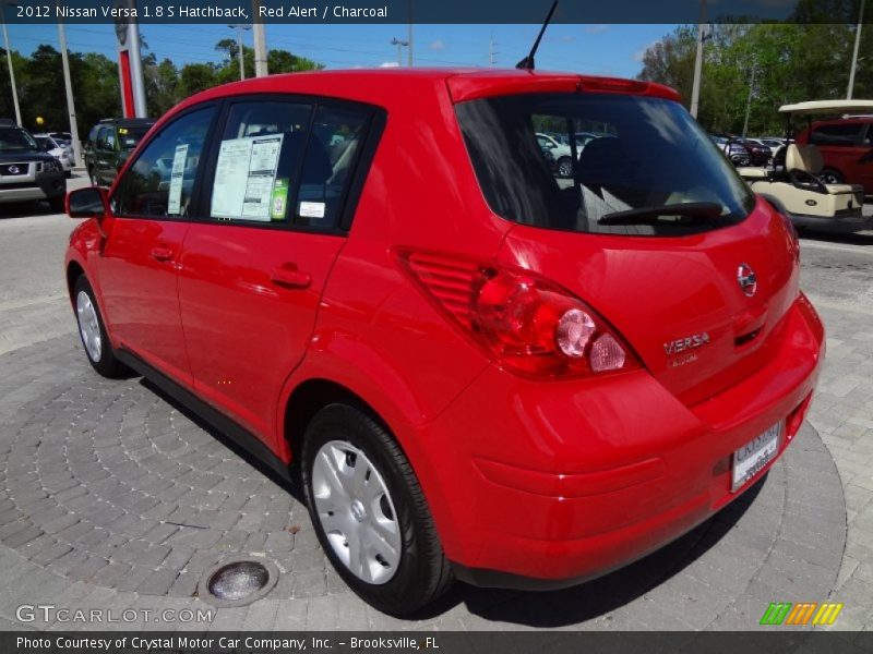 Red Alert / Charcoal 2012 Nissan Versa 1.8 S Hatchback