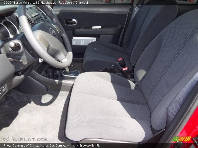 Red Alert / Charcoal 2012 Nissan Versa 1.8 S Hatchback