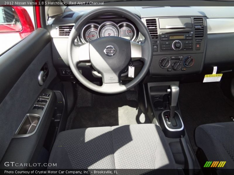 Red Alert / Charcoal 2012 Nissan Versa 1.8 S Hatchback