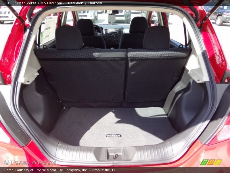 Red Alert / Charcoal 2012 Nissan Versa 1.8 S Hatchback