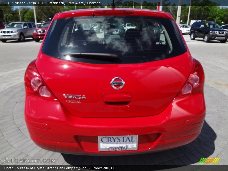 Red Alert / Charcoal 2012 Nissan Versa 1.8 S Hatchback