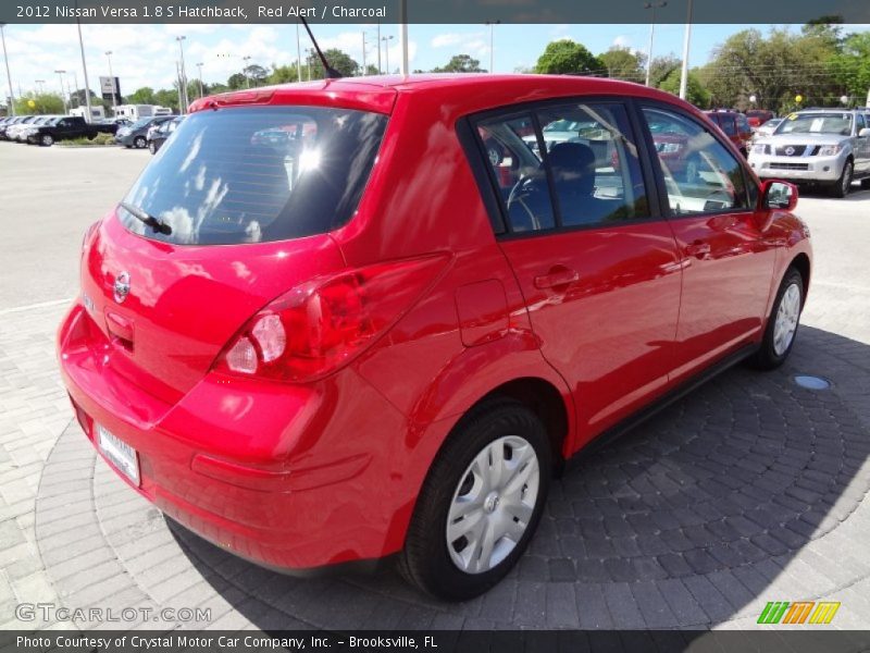 Red Alert / Charcoal 2012 Nissan Versa 1.8 S Hatchback