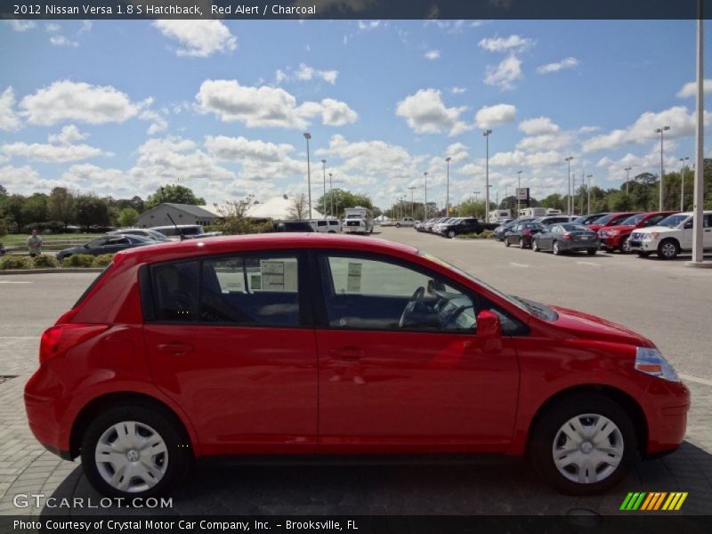 Red Alert / Charcoal 2012 Nissan Versa 1.8 S Hatchback