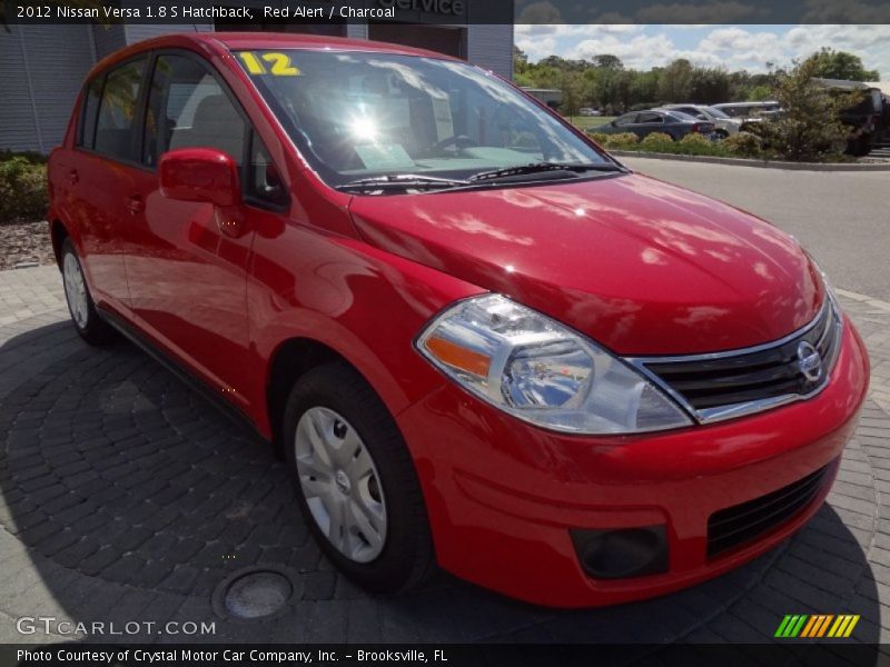 Red Alert / Charcoal 2012 Nissan Versa 1.8 S Hatchback