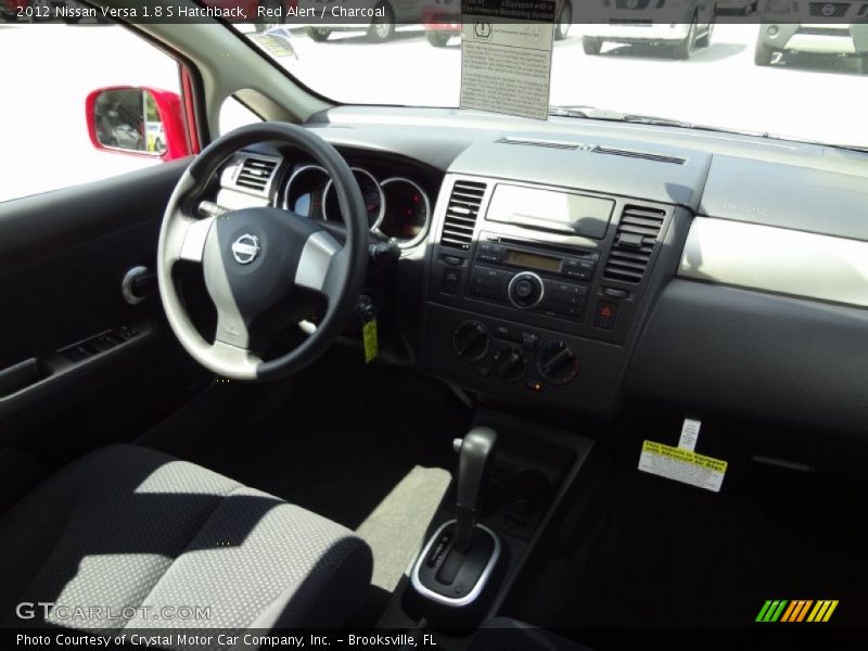 Red Alert / Charcoal 2012 Nissan Versa 1.8 S Hatchback