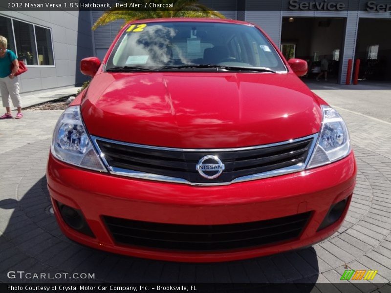 Red Alert / Charcoal 2012 Nissan Versa 1.8 S Hatchback