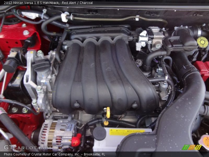 Red Alert / Charcoal 2012 Nissan Versa 1.8 S Hatchback