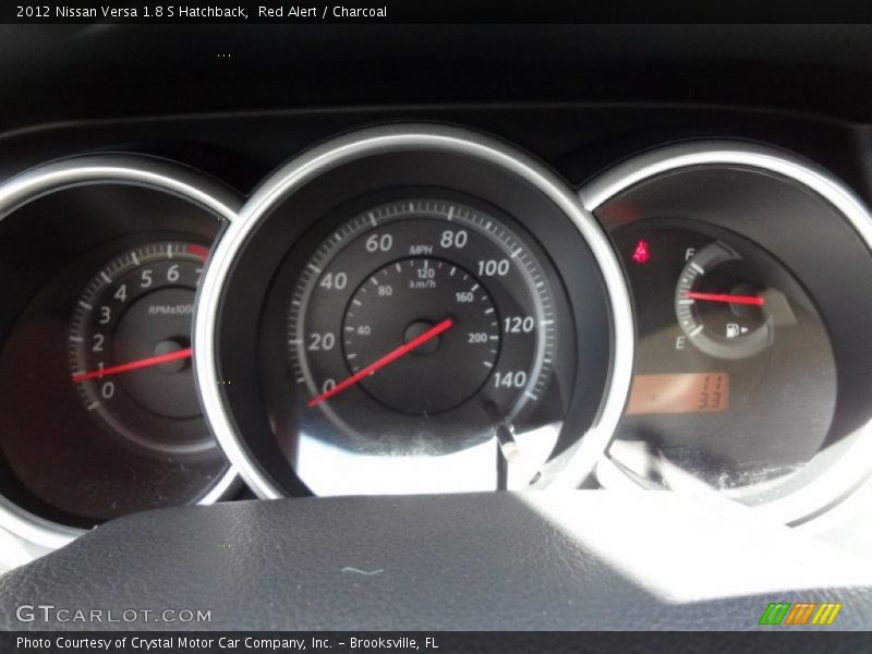 Red Alert / Charcoal 2012 Nissan Versa 1.8 S Hatchback