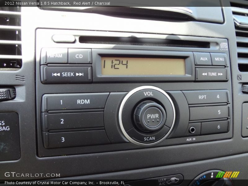 Red Alert / Charcoal 2012 Nissan Versa 1.8 S Hatchback