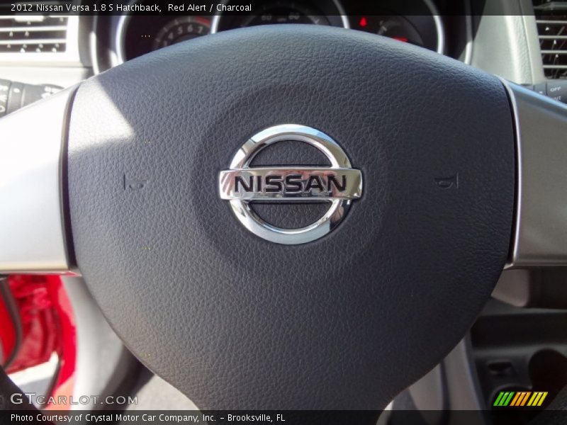 Red Alert / Charcoal 2012 Nissan Versa 1.8 S Hatchback