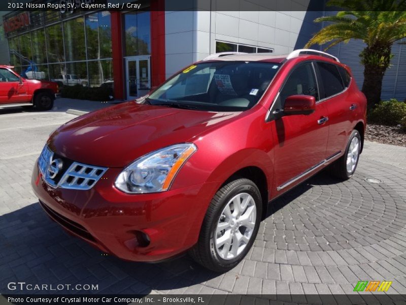 Cayenne Red / Gray 2012 Nissan Rogue SV
