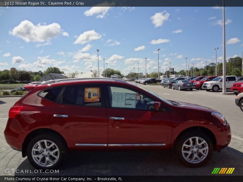 Cayenne Red / Gray 2012 Nissan Rogue SV
