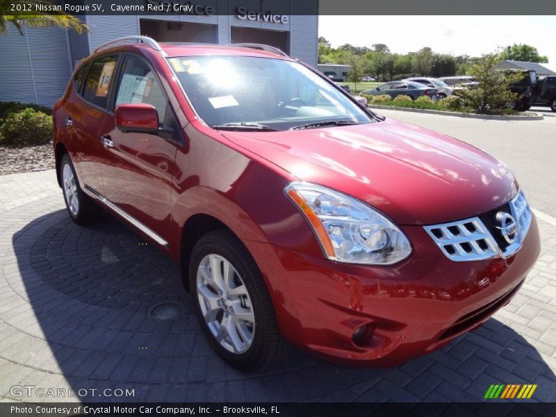 Cayenne Red / Gray 2012 Nissan Rogue SV