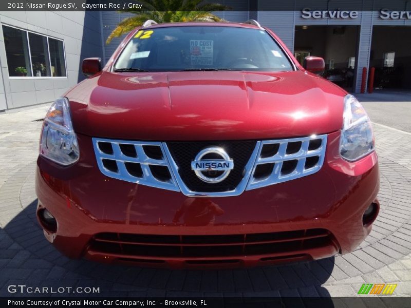 Cayenne Red / Gray 2012 Nissan Rogue SV