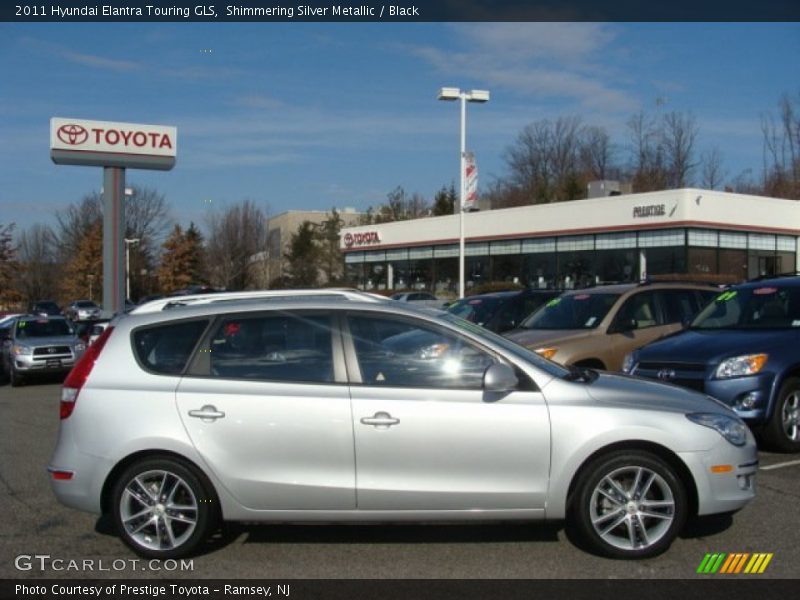 Shimmering Silver Metallic / Black 2011 Hyundai Elantra Touring GLS