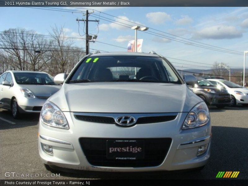 Shimmering Silver Metallic / Black 2011 Hyundai Elantra Touring GLS