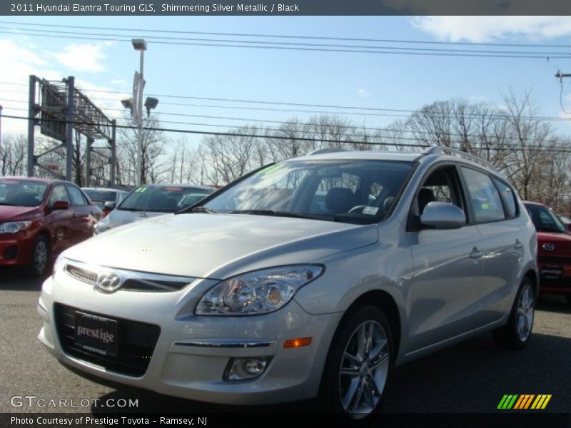 Shimmering Silver Metallic / Black 2011 Hyundai Elantra Touring GLS