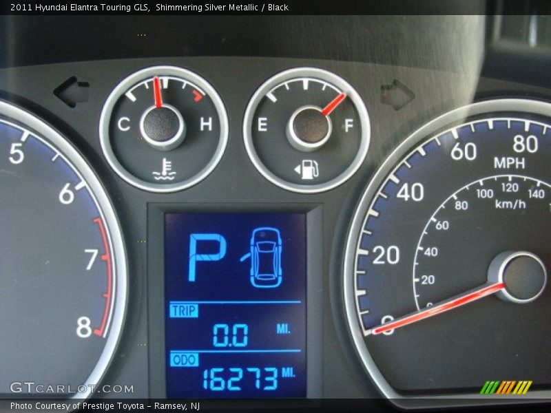 Shimmering Silver Metallic / Black 2011 Hyundai Elantra Touring GLS